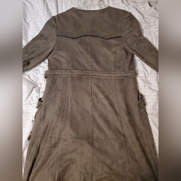 Womens Vocal Western Army Green Duster Jacket sz M - Picture 2 of 10